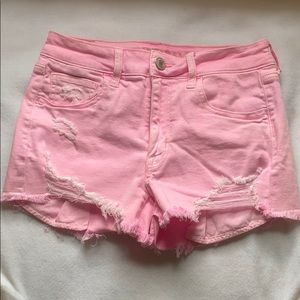 american eagle pink shorts